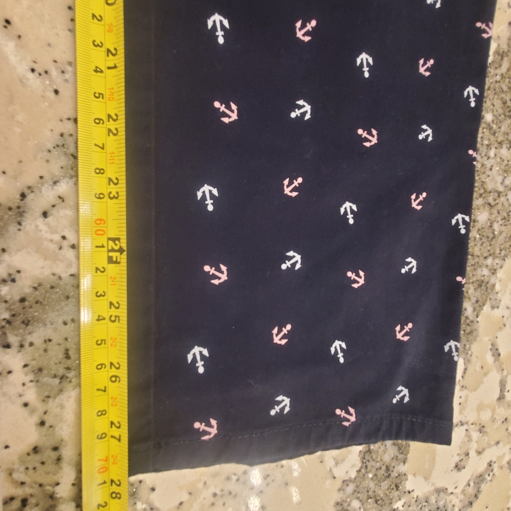 💥SOLD💥 Tommy Hilfiger Women’s Pants Navy Anchors Print Chino Sz 12 - Picture 8 of 12
